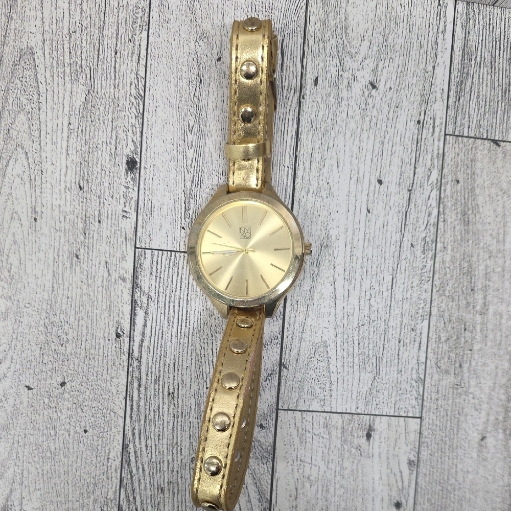 New York & Company Metallic Gold Women's Watch